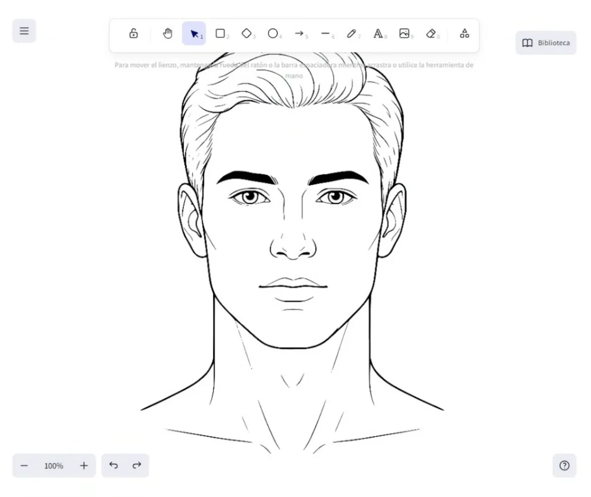 Mapa facial en la historia clínica de EviMedic