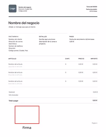 Factura con firma pendiente